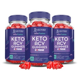 (3 Pack) Slim Fusion Keto ACV Gummies Extreme 2000MG Advanced Slimfusion Keto Gummies Apple Cider Vinegar Formulated with Pomegranate Beet Juice Powder B12 Vegan Non GMO 180 Gummys