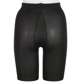 Atsugi BL1835 Women's Tights, Comfort 400 Denier Ribbed Tights, Moisture Absorption, Heat Generating Line, Black