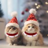 Bulyoou 3 Pcs Christmas Pet Jingle Bell Collars Festive Christmas/Holiday