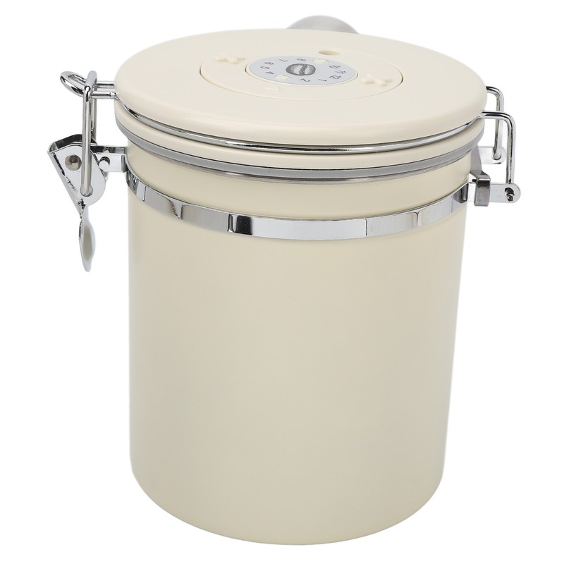 Coffee Canister Airtight Stainless Steel Kitchen Food Storage Container with
