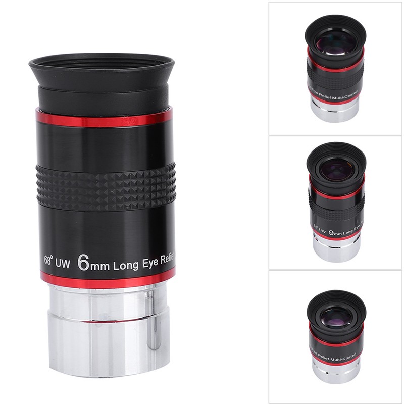 1.25" 68° Ultra Wide Angle FMC Eyepiece Kit 6+9+15+20mm for