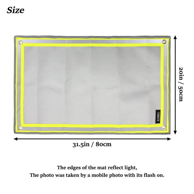 POMOLY Fire Pit Mat,Fireproof Mat Visible at Night-Great for Deck