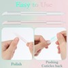 2 PCS Glass Cuticle Pusher with Leather Case, Cuticle Remover
