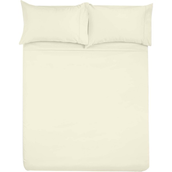 Shreem Linen Microfiber RV Sheet Sets, 72x75 Short King, Ivory