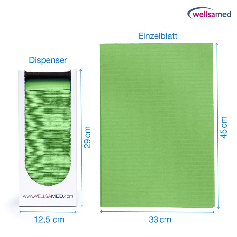 wellsamed Patient Napkins Pack of 125 in Dispenser 3-Ply 33