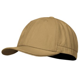 Clakllie Cotton Men's Short Brim Cap Low Profile Baseball Cap Adjustable Dad Hat Flat Peak Caps Running Hat,CRGD25-Khaki