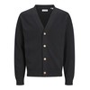 JACK & JONES Male Plain Cardigan, black, S