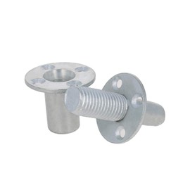 MroMax M20 79mm Flat Head Cap Nut Brad Hole T Groove Carbon Steel Round Base Screw In T Nut 1pc