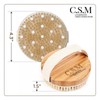 Dry Brushing Body Brush-Round Exfoliating Brush for Cellulite Lymphatic Drainage