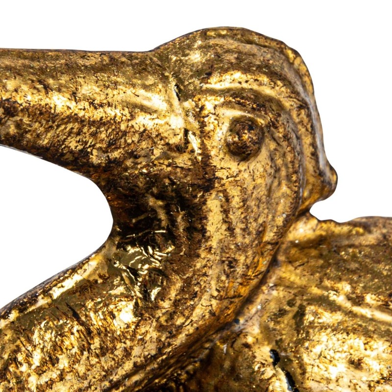 Creative Co-Op Decorative Cast Iron Bird Bookends, Gold, Set of