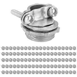 Maxxima 1/2 in. Non-Metallic Twin-Screw Clamp Connector for NM Sheathed Cable Conduit, Zinc Die Cast (100 Pack)
