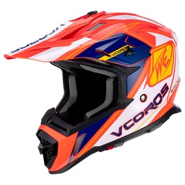 Adult Motocross Helmets ATV Dirtbike BMX MX Offroad Adventure UTV Helmets DOT Approved (Light Red Yellow, XL)