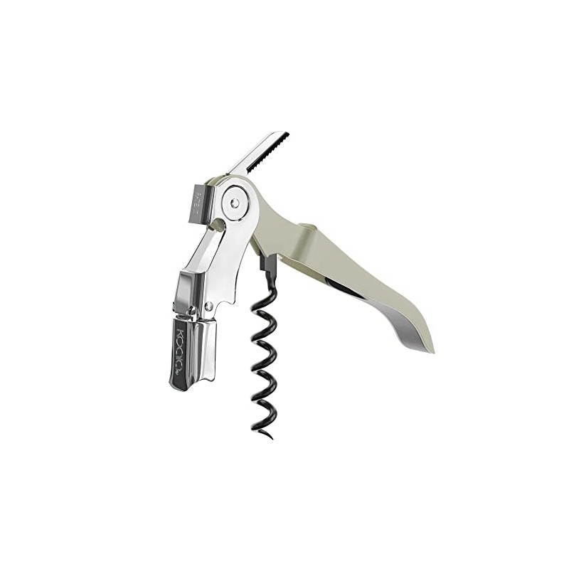 Koala Spain AC Two-Stroke Corkscrew, Stainless Steel, White
