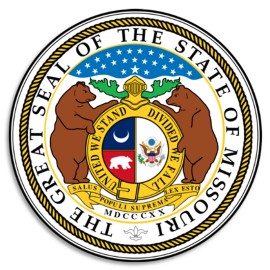 Kiwi Gifts Missouri State Seal Emblem - 3 Pack Circle Stickers 3 Inch - USA America