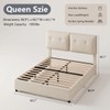 IMMERSTABLE Bed Frame Queen Size, Boucle Upholstered Bed Frame with