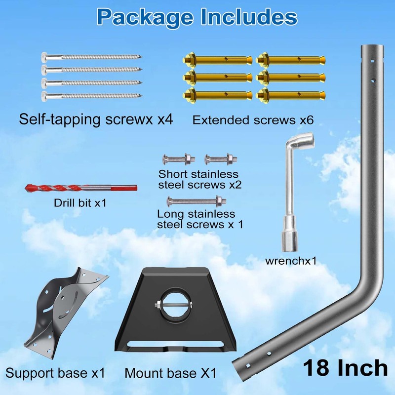 Gen 3 Mount for Starlink, Adjustable Wall /Roof Mounting Kit