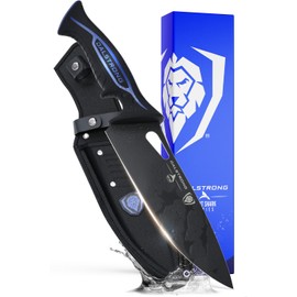 Dalstrong Chef Knife Professional - 8” - Night Shark Series - 7CR17MOV High Carbon Steel - Titanium Coated Blade - Water Outdoor & Fishing- Polypropylene Handle -w/Chef Knife Cover - NSF Certified