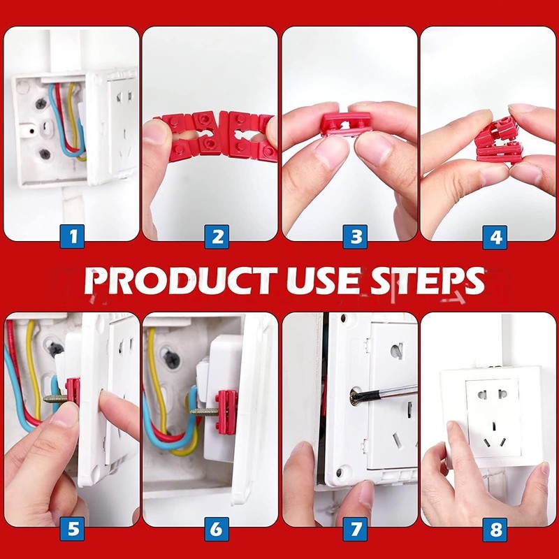 LALOCAPEYO 36pcs Bagged Red Power Switch Socket Gasket Twisted Combination