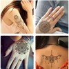 9 Sheets Black Henna Temporary Tattoos For Women Girls Adults,