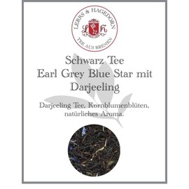 Lerbs & Hagedorn, Black Tea Earl Grey Blue Star with Darjeeling | 250 g (approx. 20 litres) Cornflower Blossoms