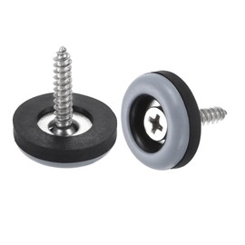 sourcing map 19mm Furniture Feet Slider Glides Screw-in Chair Leg Protector Pads PTFE 24pcs
