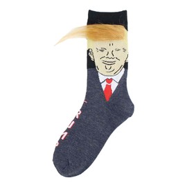 Trump Socks with Hair Funny Socks to Wear with Trump shoes Novelty President 2024 Socks Trump Merchandise Gift for Men Women