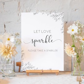 Manta Makes Wedding signs for reception, let your love sparkle sparklers wedding sign, wedding decorations for reception (Let love sparkle - sparklers)