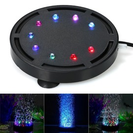 12LED Aquarium Bubble Light Submersible Fish Tank LED Air Bubbler Light Air Bubble Stone Lamp for Turtle Fish Tank Decoration