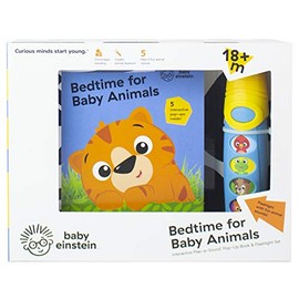 Baby Einstein - Bedtime for Baby Animals Pop-up Book & Flashlight set - Play-a-sound - PI Kids
