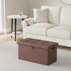 DocSafe Storage Ottoman Bench with Lock,Fireproof Folding Storage Bench Foot