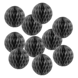 PATIKIL 6" Tissue Paper Pom Poms Flower Balls, 10 Pack Party Hanging Paper Flower Balls Decoration for Birthday Wedding Home Backdrop Decor, Grey