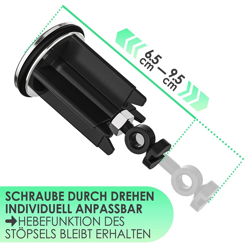 Kitchen Helpis® Universal Sink Plug 40mm Drain Plug Includes 1