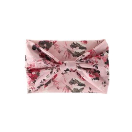 Fashion Thick Headbands for Women - Elastic Twisted Knot Stretchy Hair Bands | Soft Wide Non-Slip Head Wraps & Turban Style Hair Accessories for Women (Pink-1, Adjustable)