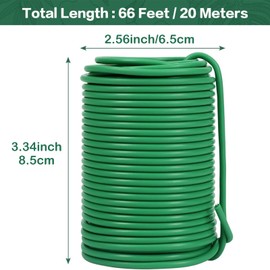 20 m x 3.5 mm Binding Wire Plants, Plant Wire Rubberised, Binding Wire Green, Soft Plant Wire, for Fixing and Training Climbing Plants
