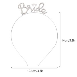 Bride to Be Headband, Hen Party Bride Headband, Bride to Be Tiara for Bachelorette Party, Bridal Shower, Silver