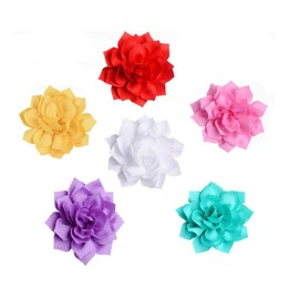 HLLMX 6 PCS Dog Flowers Collar Pet Collar Flowers Christmas Dog Collar Flowers Multicolored Pet Flower Bow Tie Dog Charms for Puppy Collar Grooming Accessories (Assorted Color)