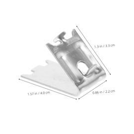 Operitacx 10pcs Freezer Shelf Clip Silver Stainless Steel Refrigerator Partition Clamp Shelf Clips Bracket Refrigerator Shelf Bracket