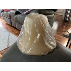 Unbranded Vtg Frosted Glass Lamp Shade Sconce Bell Shaped Gold