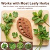 Wooden Herb Stripper Tool 8-Hole Leaf Separator with Cleaning Brush