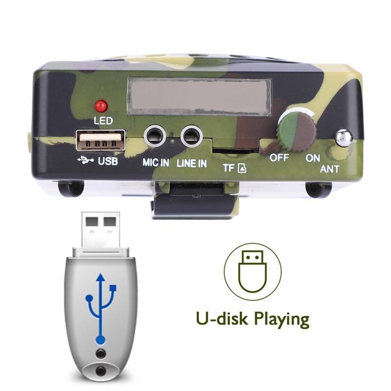 Camouflage Remote Control Outdoor Hunting Decoy Bird Caller Sound Speaker