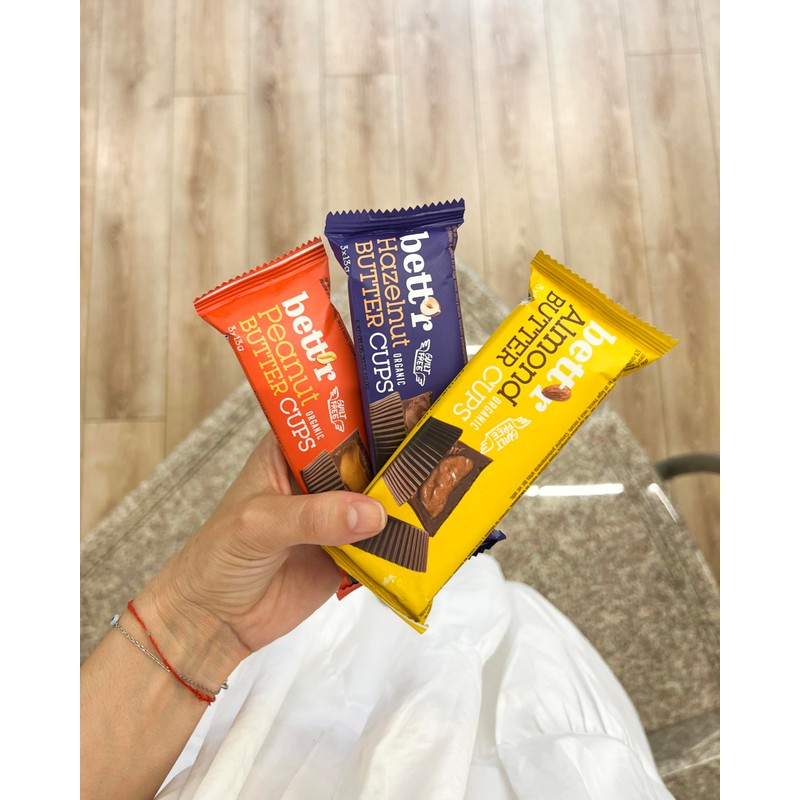 Bett’r Bio Hazelnut Butter Cups. 100% Vegan, Gluten free and