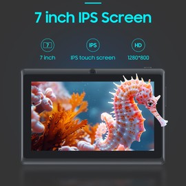 Tablet 7 inch Android 12.0 Tablets 4GB RAM 32GB Storage 512GB SD Expansion Tablets PC, Quad-core Processor 1280x800 IPS HD Touchscreen 2MP+5MP Dual Camera Tab, Support WiFi6 Bluetooth 3000 mAh Battery