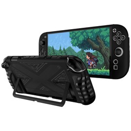 Compatible Switch 2 Cover, Protective Case, PC Material, Greerass Switch 2 Case, Protective Cover with Stand Function, Scratch-Resistant, Full Protection, Non-Slip, Heat Dissipation Design, Ultra-Slim