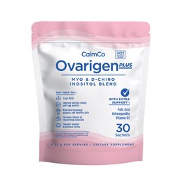 Ovarigen Plus, Myo & D-Chiro Inositol Blend Sachets, 40:1 Ratio with Folic Acid, Ashwagandha & Vitamin D3, May Help Manage PCOS Symptoms*, Support Hormone Balance, Only 1 Sachet Daily, 30 Day Supply
