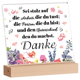 PRSTENLY Dankeschön Geschenke für Frauen Weihnachten, Geburtstagsgeschenke, Dankeschön Acryl Dekoration Geschenke für Frauen Männer, Geschenke für Schwester Freund Lehrer, Muttertag, Valentinstag