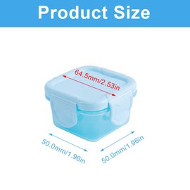 WJUAN Mini Snack Cups, Pack of 12, Thickened Plastic Snack Boxes, with Lid, Sealed Design, Good Freshness, Meal Prep Box, Suitable for Home, Picnic, School (7.1 x 7.1 x 4.5 cm)