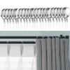Curtain Rings, 24pcs Metal Curtain Ring with 24pcs Hooks, Drape
