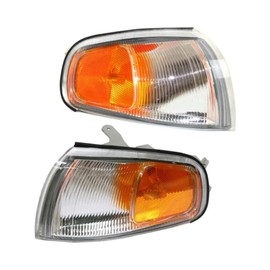 For 1995 1996 Toyota Camry Pair Driver and Passenger Side Turn Signal/Side Marker Light With Bulbs Included TO2520139 TO2521139 | 81620-06020 81610-06020 ;for USA Built