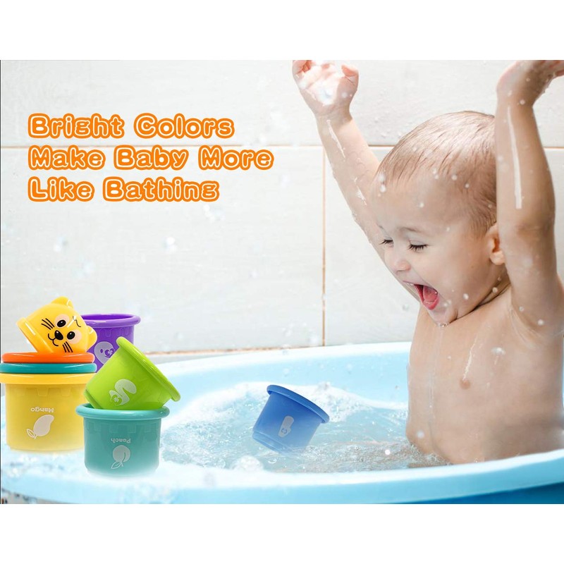 PHYLES 9-Piece Stacking Cups Children's Stacking Tower Stacking Cube Baby