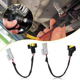 Fraylis 2Pcs Headlight Wiring Harness Socket Adapter Connector for Maxima 2009-2014, Altima 2007-2014, Rogue 2008-2014, Headlight Wiring Harness Converter(Low Beam)